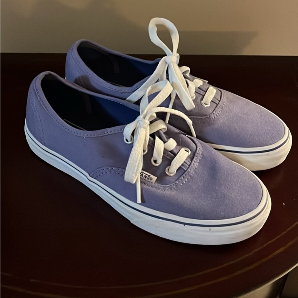 Women’s purple Vans, size 7.5. New to excellent condition.